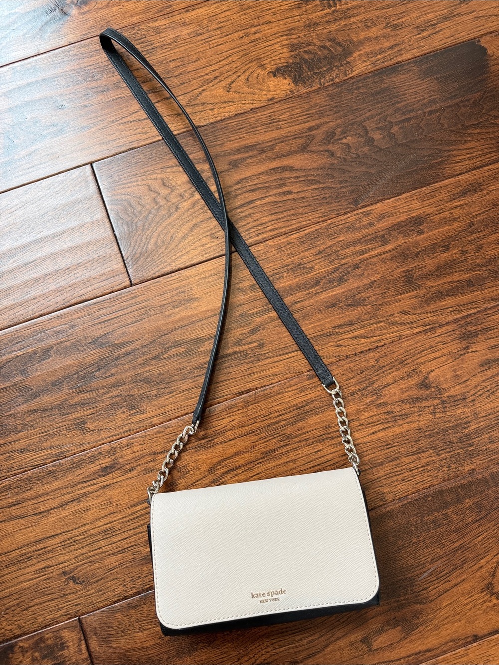 KATE SPADE Two-Tone Crossbody Bag in Black & Cream